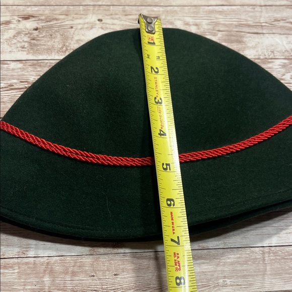 Vintage Bavarian Felt Fedora Hat Scarlet Cord Chiemsee Pick Edelweiss Pins main image 5